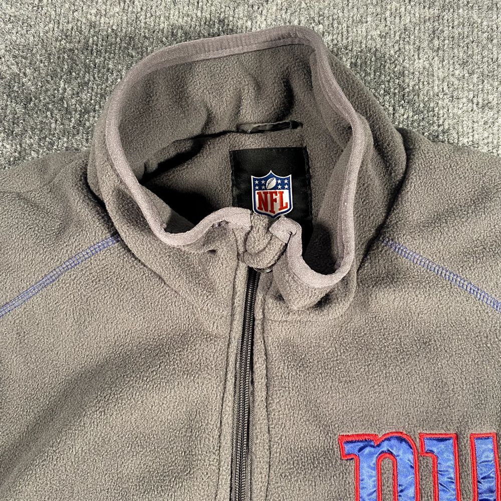 New York Giants Mens Large Full Zip Fleece Vest NFL Football Cold Weather - Picture 4 of 8
